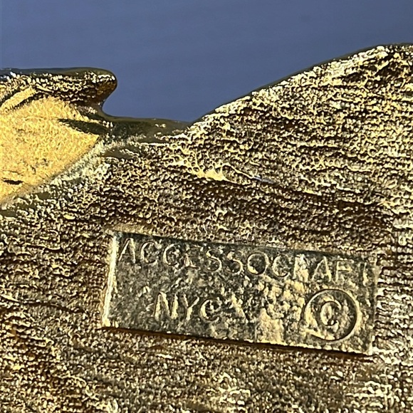 Vintage Accessocraft Gold Silver Tone Stretch Leaf belt Women’s S/M - Picture 4 of 9